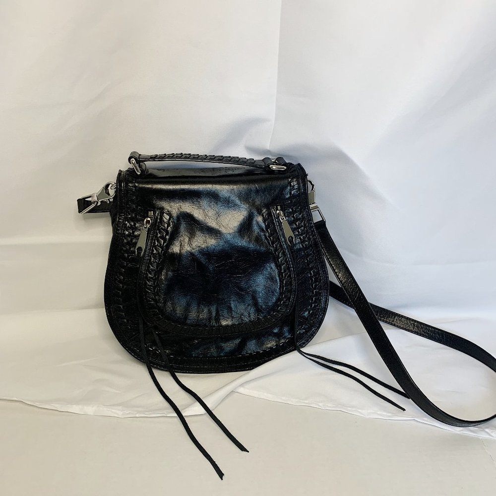 Rebecca Minkoff Vanity Saddle Bag Crossbody Black